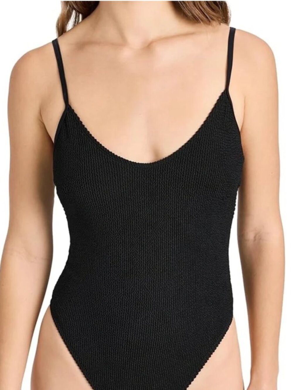 Good American Always Fits Scoop One-Piece Swimsuit Ribbed L/XL